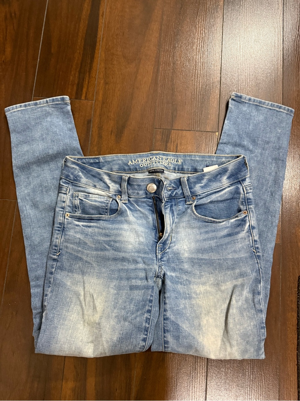 American Eagle Outfitters Light Blue Straight Leg Jeans